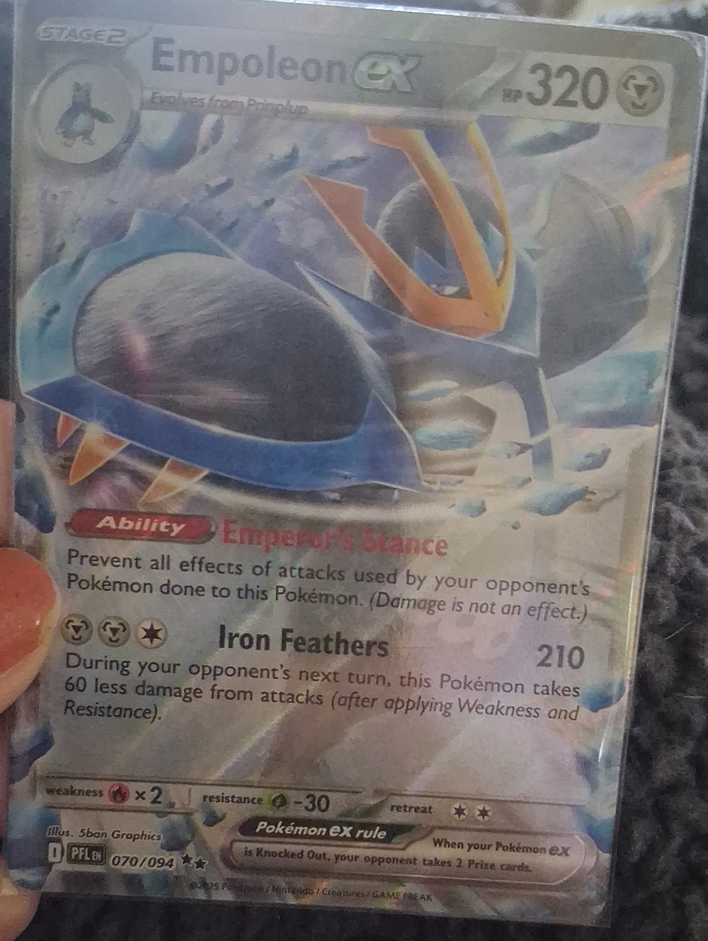 Empoleon ex Trading Card - Holographic Blue